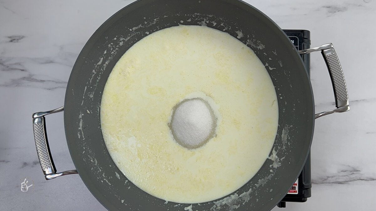 sugar added to the gujarati rice pudding