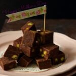 Dark Chocolate and Pistachio Fudge in 3 Minutes