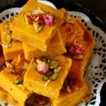 image of a stack of kesar mawa topra pak