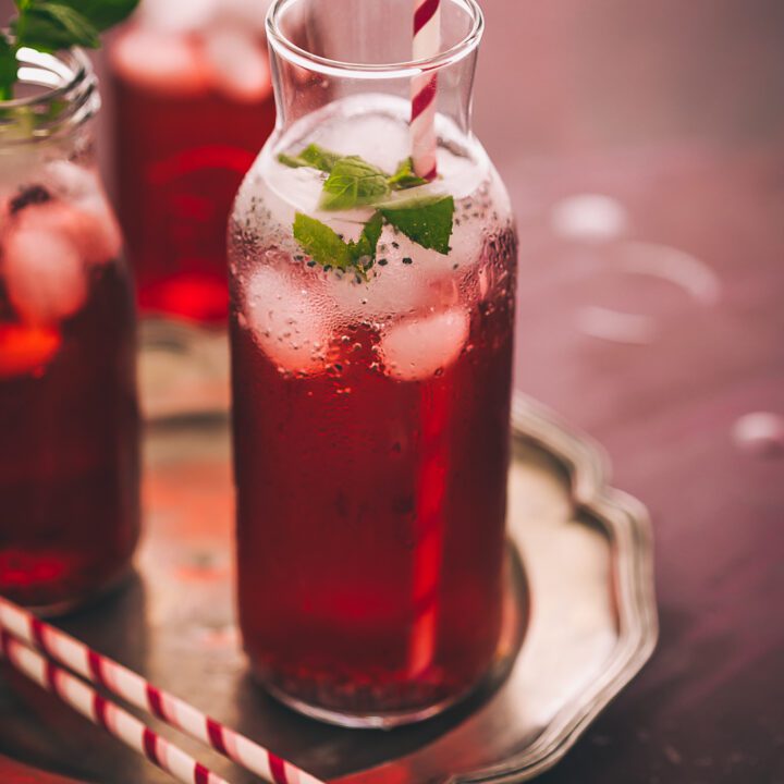 Sharbat Rose Sharbat with Hibiscus and Basil Seeds | J Cooking Odyssey