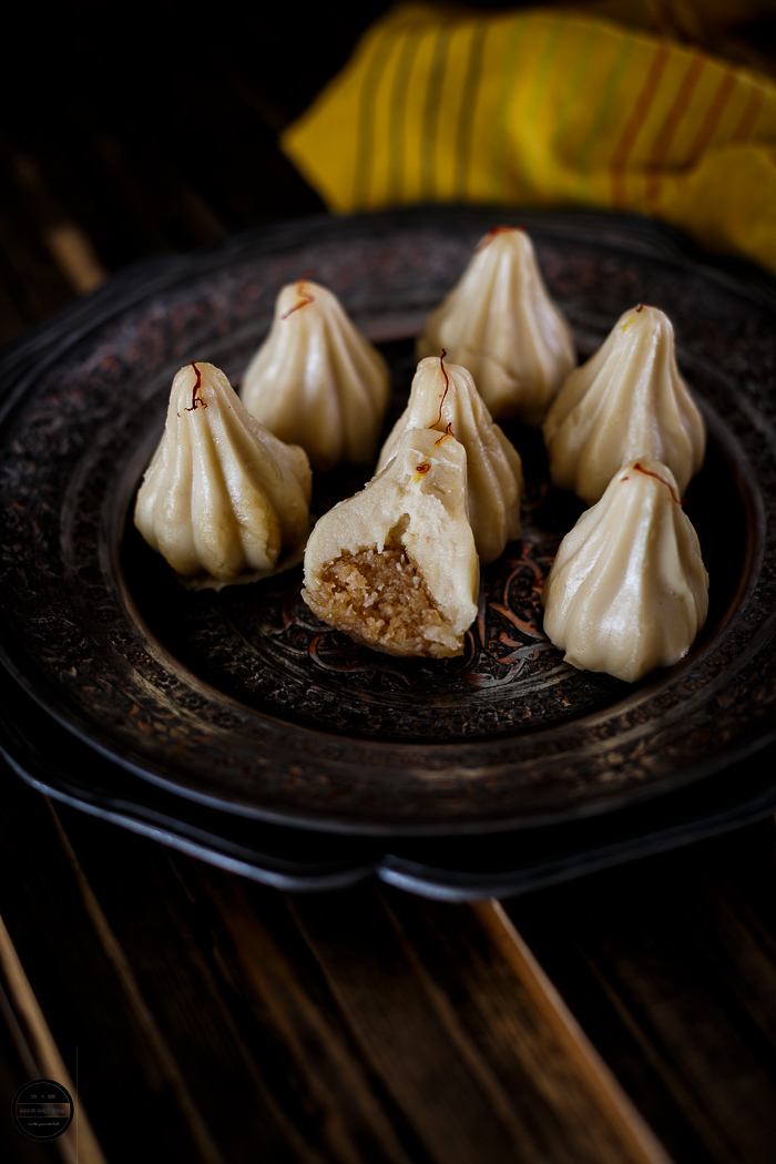 Modak are Ganpatiji's favourites and these modak are sweet stuffed dumplings are offered as prasad to Lord Ganesha. Cashew Caramel Modak This modak are quick and easy to make and it's super tempting and toothsome, you'll need only five ingredients.