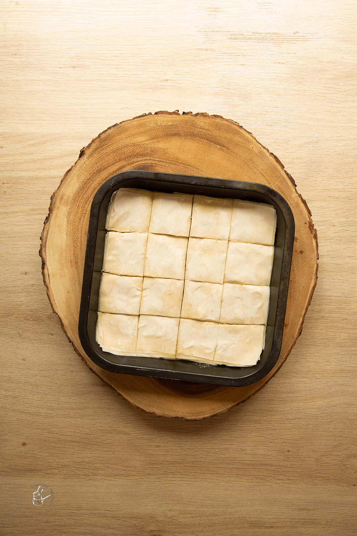 baklava pastry cut into pieces