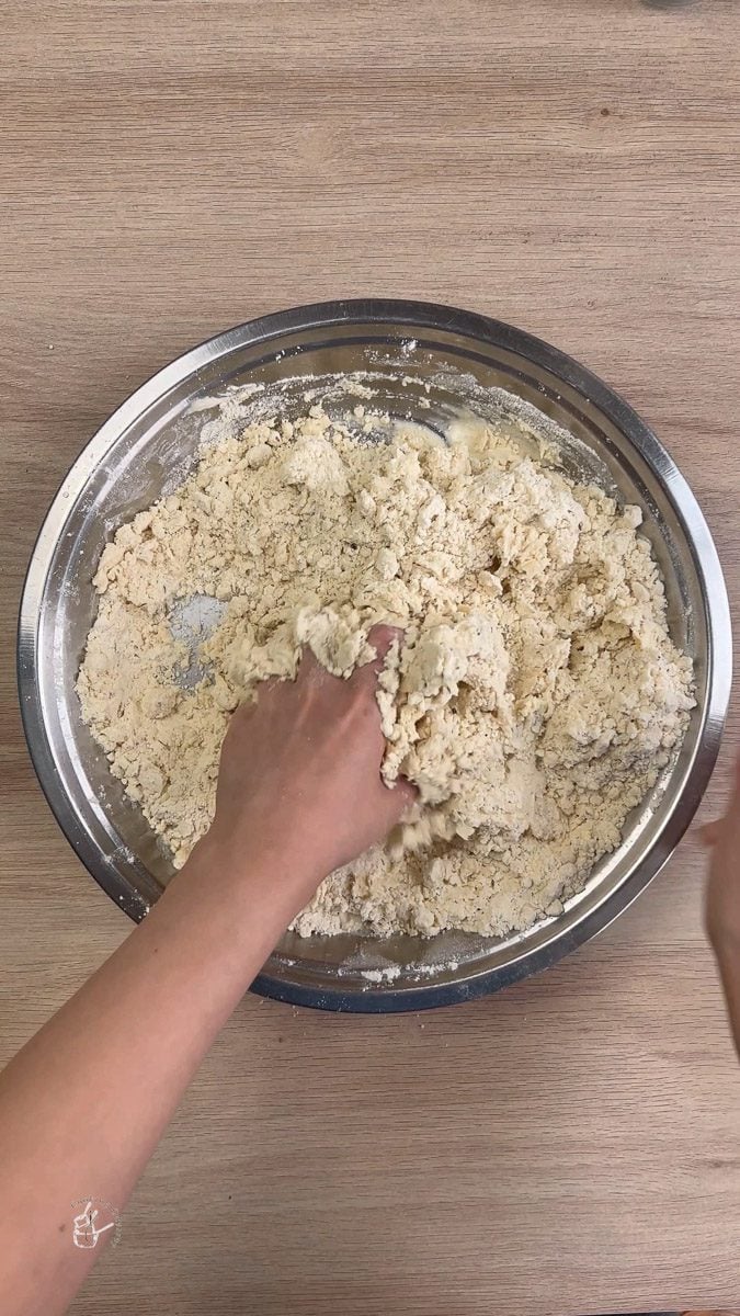 kneading the dough