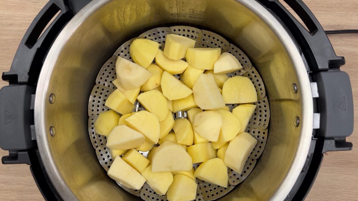 uncooked potatoes in the instant pot