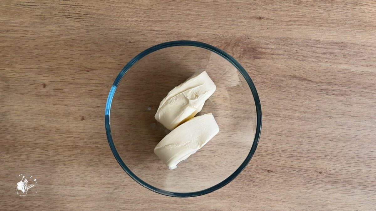 soft cream cheese in a bowl
