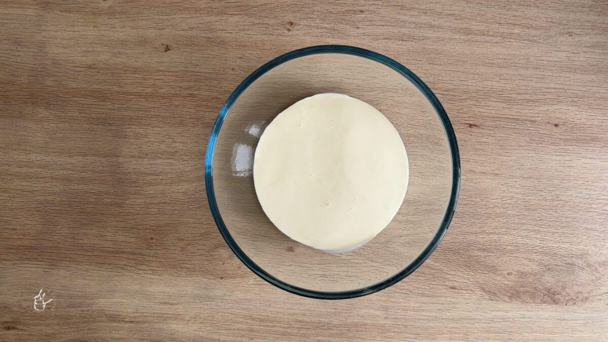 cream in a mixing bowl 