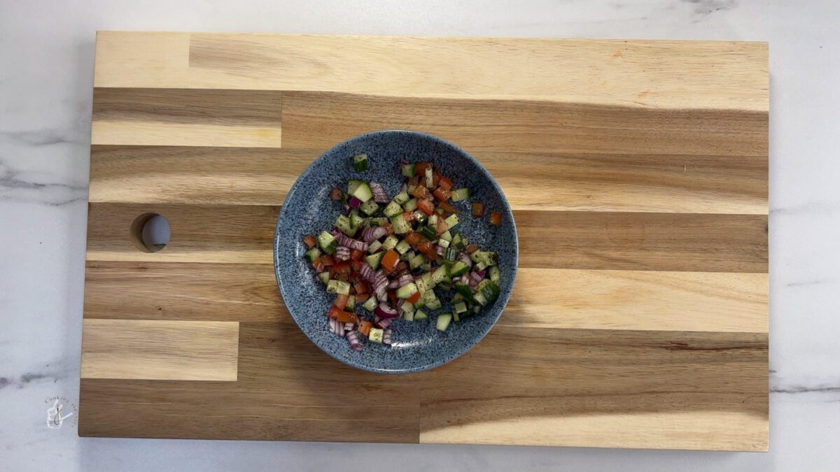traditional shirazi salad in a bowl