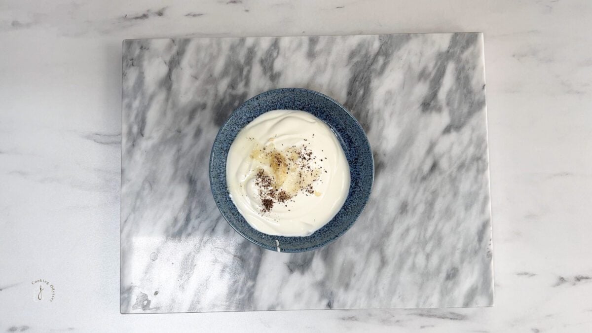 lemon juice added to the yogurt 