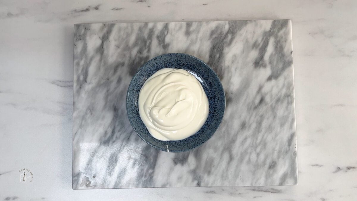 plain yogurt in a bowl