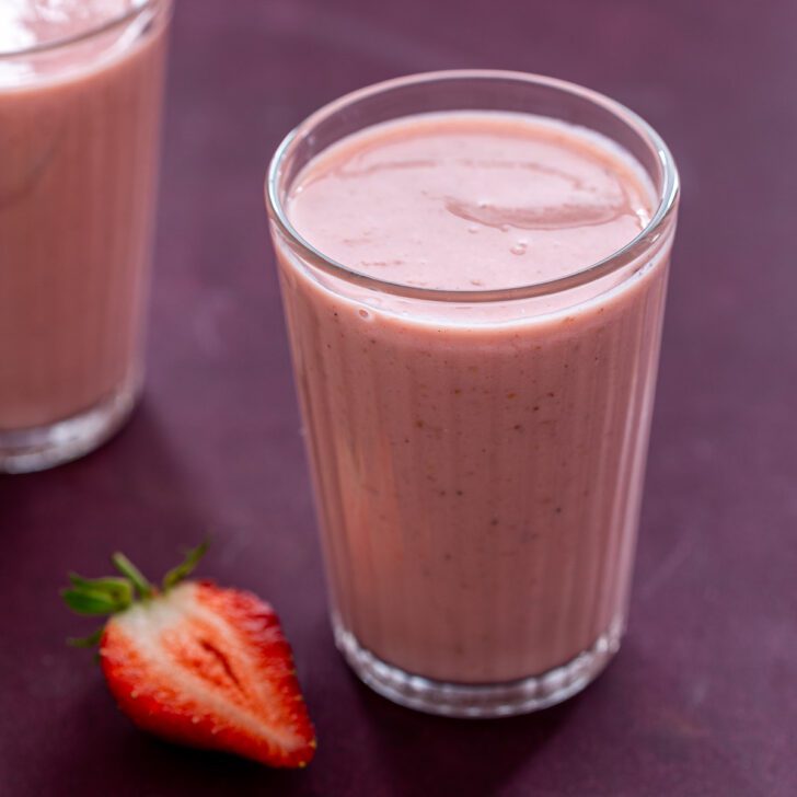 Strawberry Lessi Strawberry Lassi (4 easy ingredients) | J Cooking Odyssey