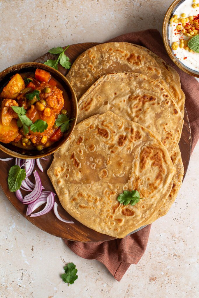 Plain Whole Wheat Paratha (flaky Indian flatbread) | J Cooking Odyssey